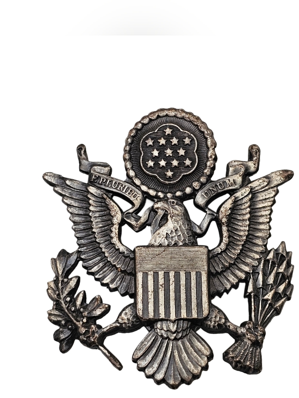 Vtg USAF Visor Eagle Officer Cap Insignia Device United States AF High Relief